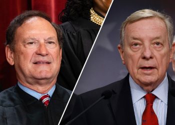 Sen Durbin demands Justice Alito recuse from Trump cases after flying upside-down US flag