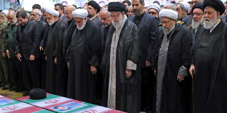 Iranian crowd chants ‘death to America’ at funeral for dead president