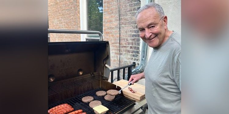 Schumer deletes ‘cringe’ Father’s Day photo after conservatives rip his grilling skills: ‘E coli with cheese’