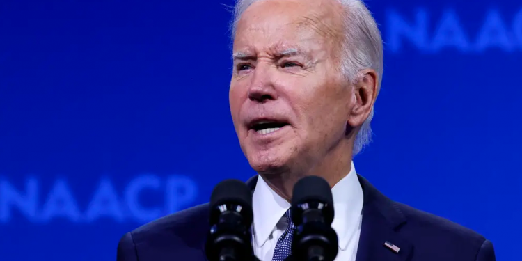 Biden calls to ‘lower the temperature’ then bashes Trump in NAACP speech